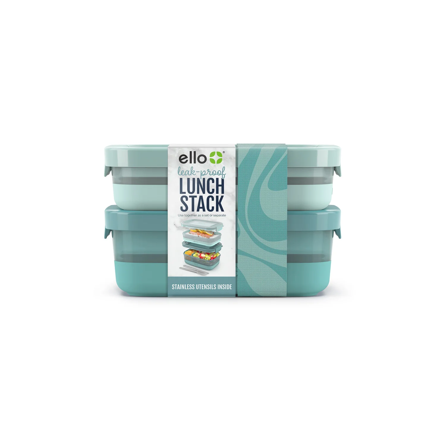 Lunch Bento Stack Plastic Food Storage Container, Set of 2 - Image 12