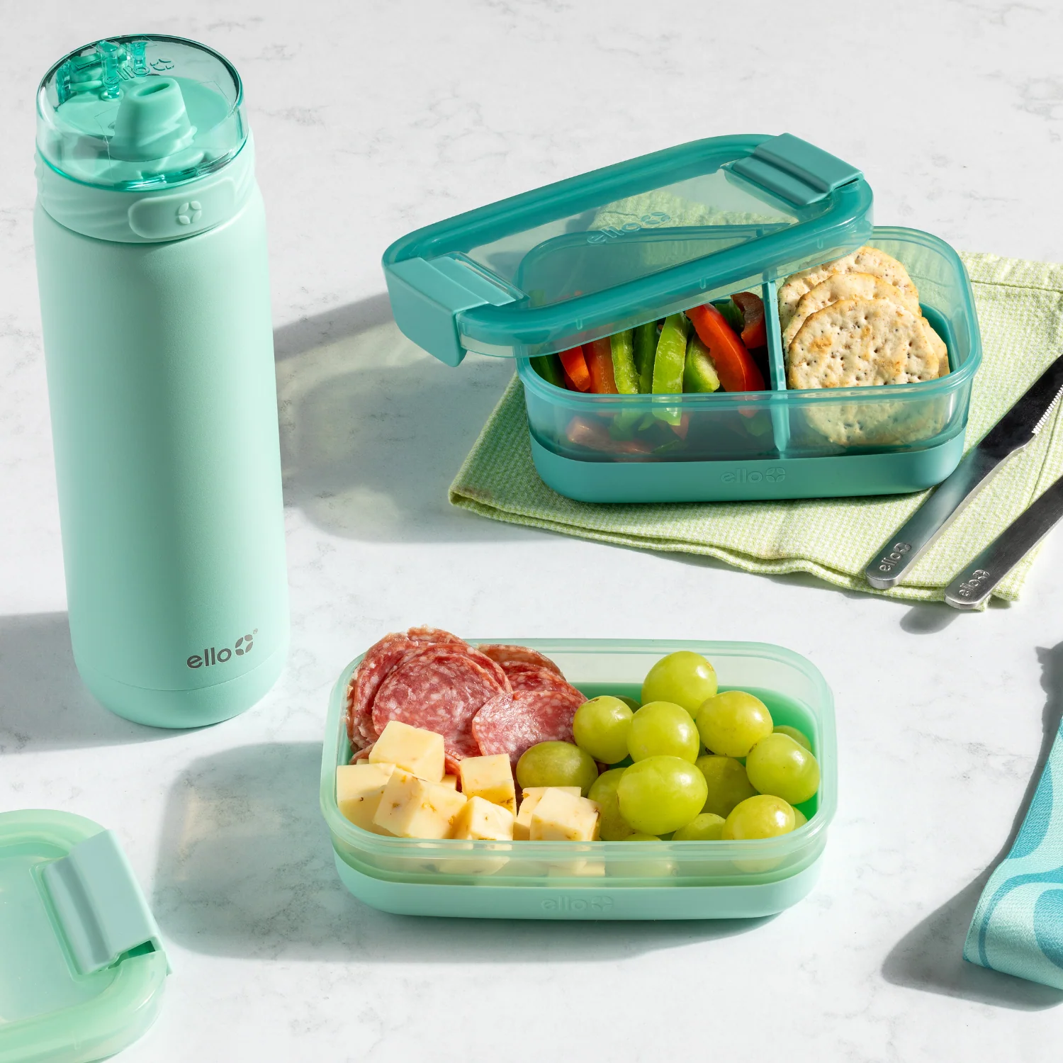 Lunch Bento Stack Plastic Food Storage Container, Set of 2 - Image 20