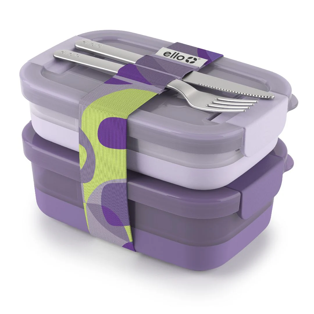 Lunch Bento Stack Plastic Food Storage Container, Set of 2 - Image 23
