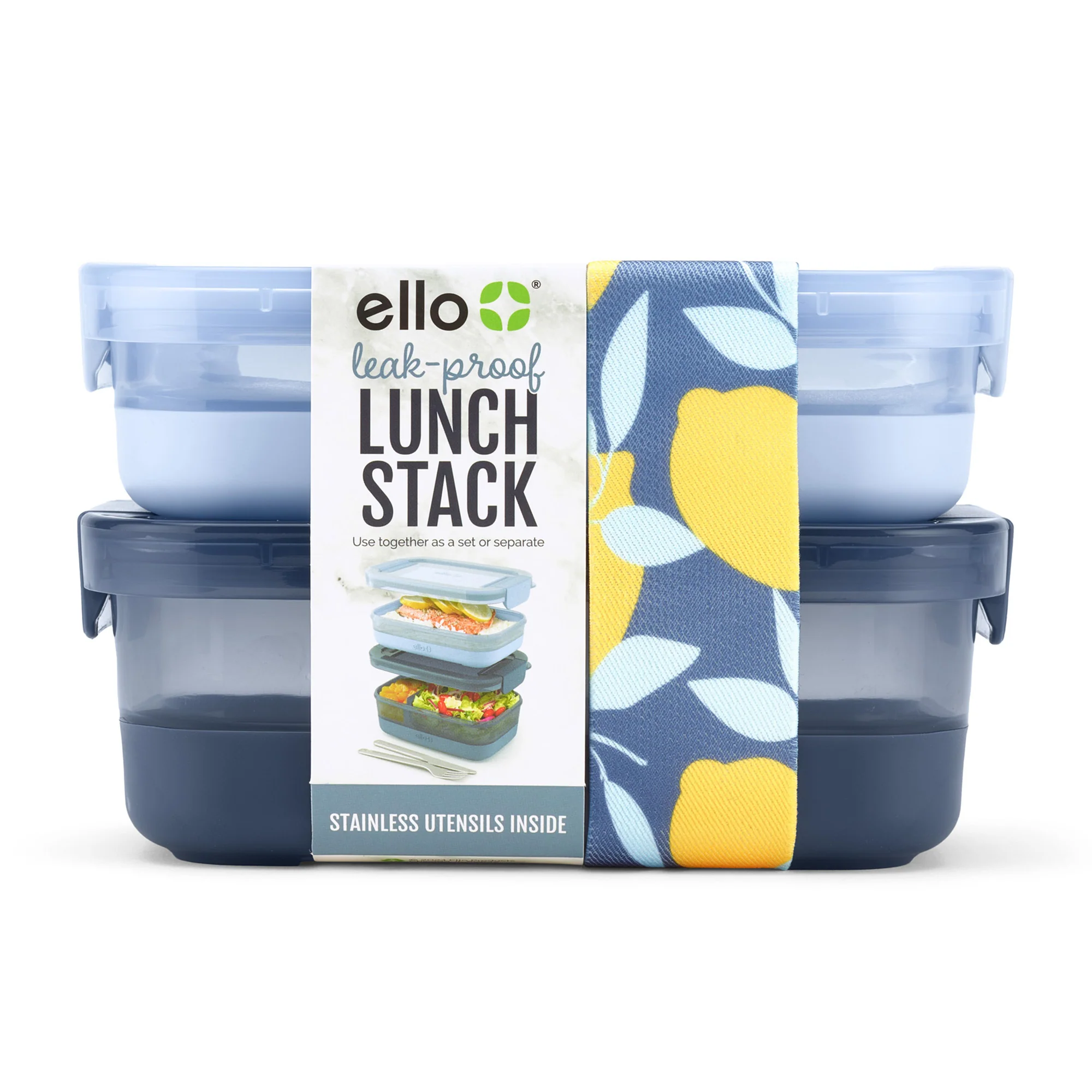 Lunch Bento Stack Plastic Food Storage Container, Set of 2 - Image 28